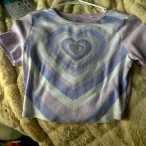 Light Purple Heart crop top